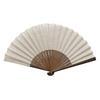 [K.ONISHI M.D.] Folding Fan Ripple Omi Linen Fan 23cm Men's 78-06 Sand