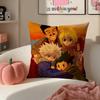 Thrilling Anime HHunter X Hunter Cushion Cover Pillowcase Short Plush Invisible Zipper Room Sofa Cushion Cover