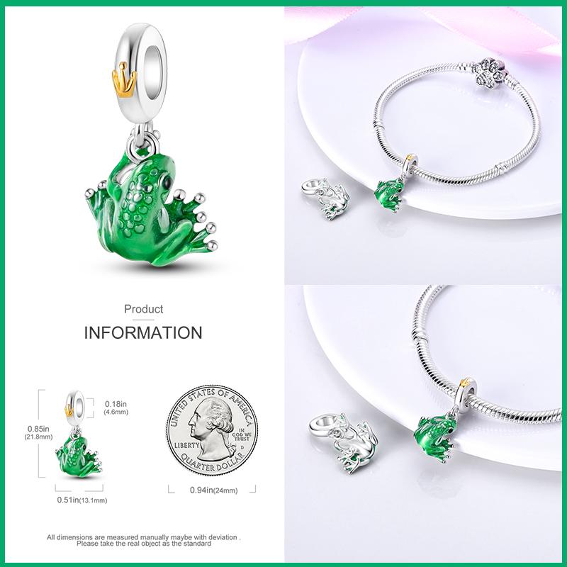 925 Silver Tree of Life Four-Leaf Clover Green Series Charms Beads Fit Qikaola 925 Original Bracelet DIY Jewelry Making