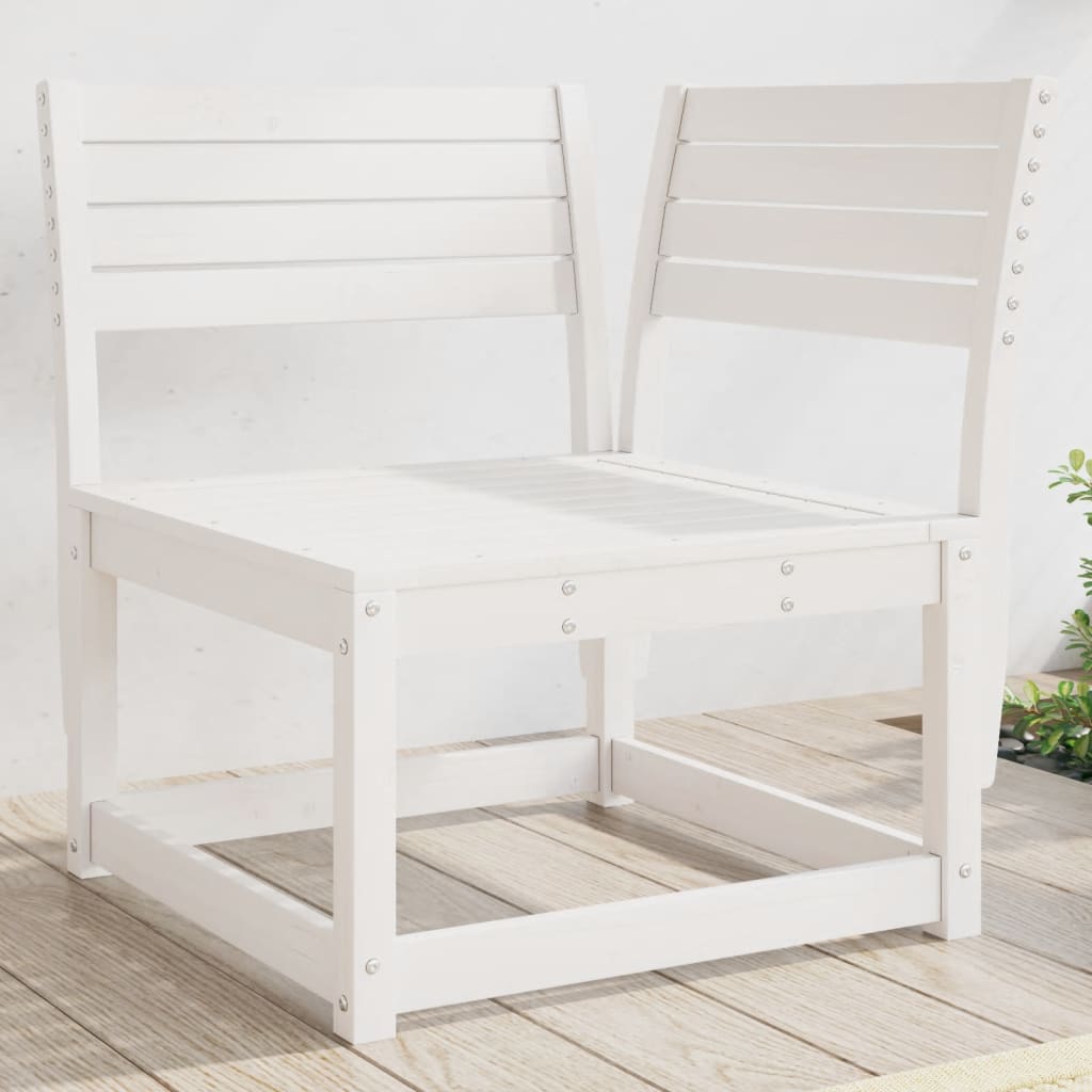Garden Corner Sofa White 73x73x78 Cm Solid Pine Wood