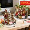 2D Easter Rabbit Acrylic Figurine Cartoon Bunny Egg Double-Sided High Definition Print Design Office Desktop Decor Family Easter