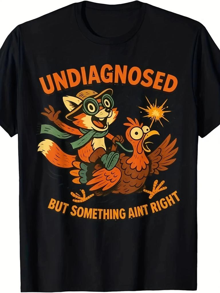 Rolig Odiagnostiserad Men Något Är Inte Rätt Tvättbjörn Tupp Grafisk T-shirt