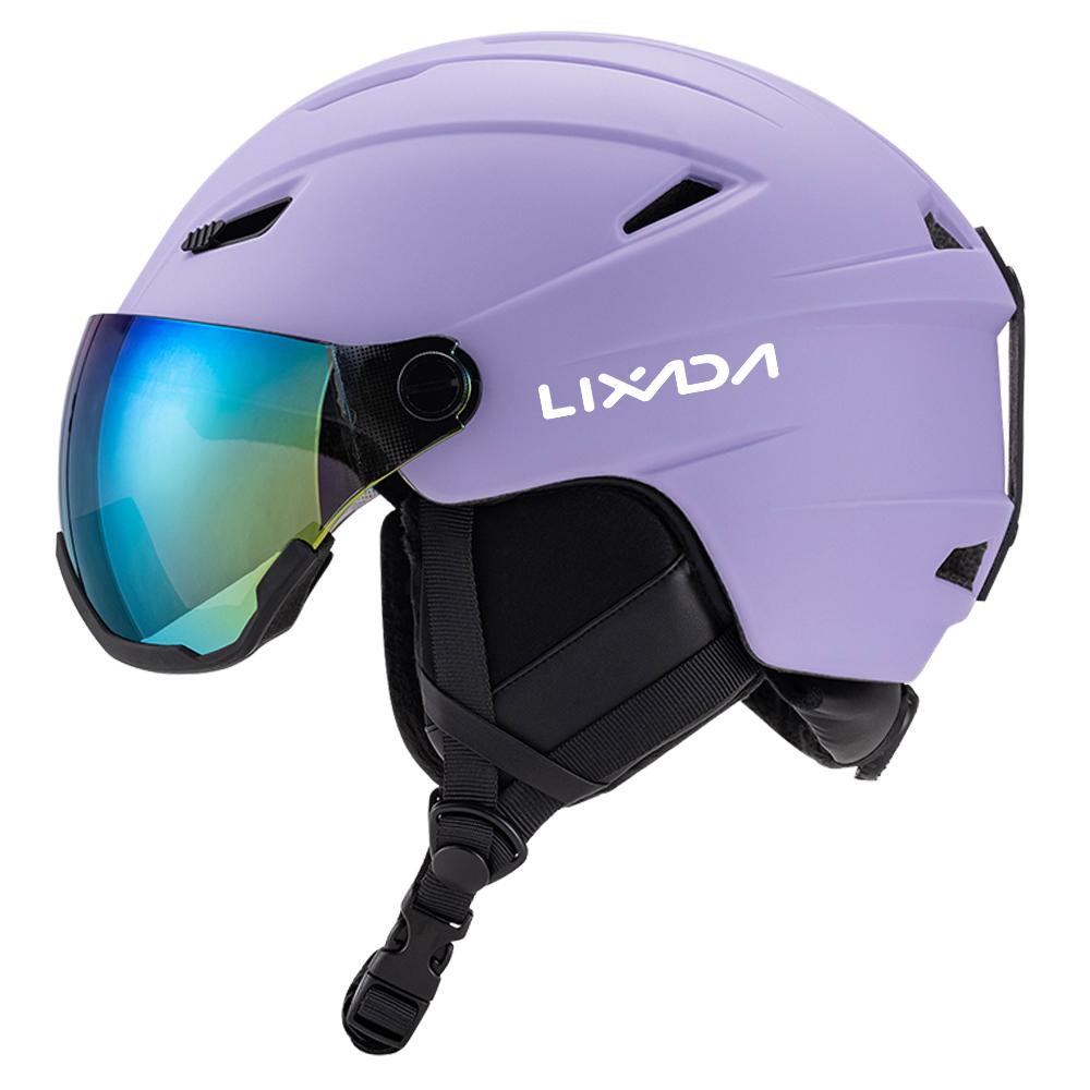 Integrated Ski Helmet Men and Women Snowboard Helmet with Removable Visor Goggles