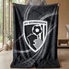 Bournemouth Voetbal Print Flanellen Deken, Zacht Warm Lichtgewicht Plaid voor Bank Bed Kamperen