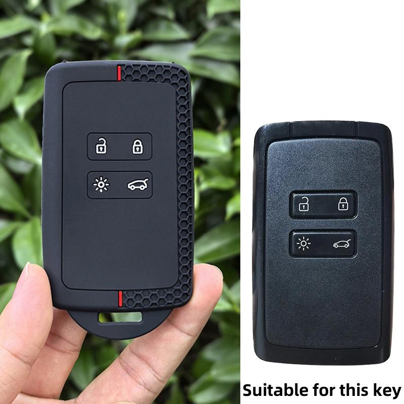 For Renault Koleos Kadjar Captur Megane Talisman Espace Clio Zoe Scenic 4 Arkana Dacia Sandero Silicone Car Key Case Cover