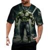 Marvel Hulk Print T-Shirt For Men Summer Cartoon Tops Tees Male Casual Stylish Short Sleeve Clothing Fashion Trendy Streetwear