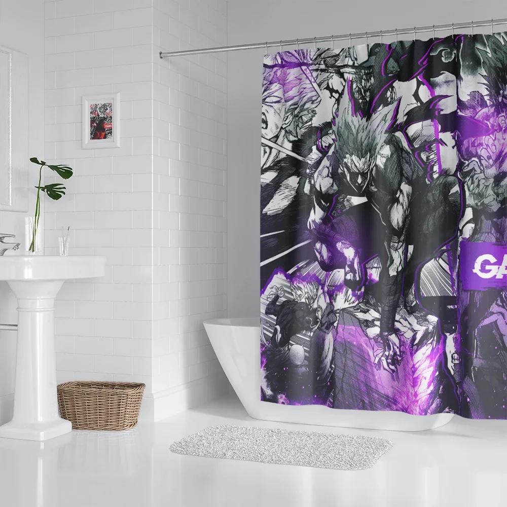 Anime Badezimmer Duschvorhang Mit Haken, Dekorativer Badezimmer Vorhang Und Zubehör Anime Vorhang Deko