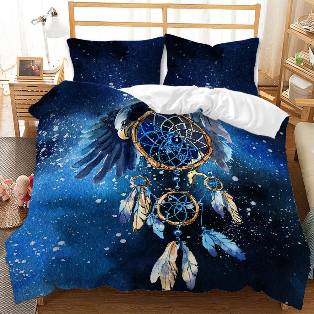 Bohemian E-Commerce Digital Printing Quilt Cover Three-Piece Dream Catcher Series 3D