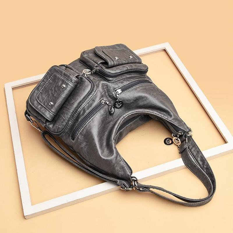 Mode Multi-taschen Schulter Tasche Für Frauen Große Kapazität Umhängetasche Hohe Qualität Leder Messenger Handtasche Geldbörse