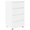 Storage Cabinet White 60 X 48 X 105 Cm Particleboard