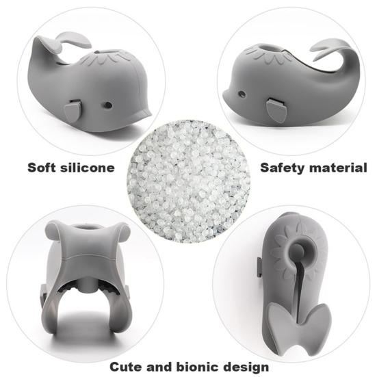Yousheng Baby Bathtub Faucet Cover Whale Pattern Anti-collision Cover BPA-Free Silicone Safety Protection Bath Tap Guard