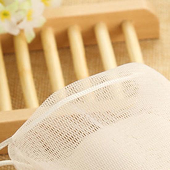 20Pcs Soap Net Skin-friendly Dual Mesh White Color Soap Saver Bag for Bath