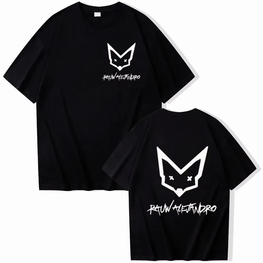 Rauw Alejandro T-shirt for Men and Women, Fashionable Harajuku O-neck Short Sleeved Shirt, Round Neck Luxury Brand