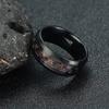 8mm Černý Nerezový Prsten Vložka z Červeného Karbonového Vlákna Leštěný Povrch Zásnubní Svatba Šperky Dárek k Výročí MIT