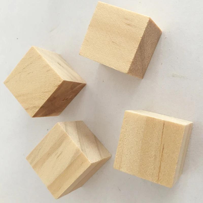 DIY Alphabet Blocks Wooden Cubes Wooden Cubes Numbers Blocks Puzzle Making Craft Decor For Children Craft Project