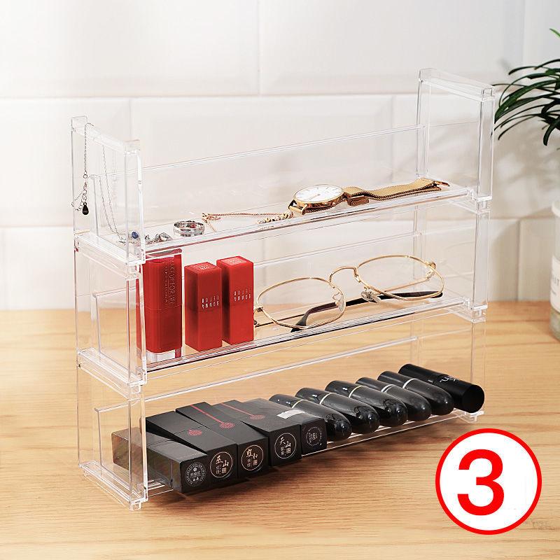 Clear Display Stand For Pop Figurine, Seasoning Jars,  Cosmetics Storage Lipstick Desktop Storage Box Organizer Storage Rack