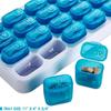 1pc Plastic Multi-compartment Pill Box Keyboard Type 31 Compartments Independent Storage Large Pill Storage Pods With Date