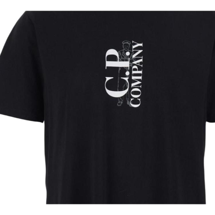 C.P. Company Straight Hem Crew Neck Short Sleeve T-Shirt Men Tops 20CMTS084A005100W999