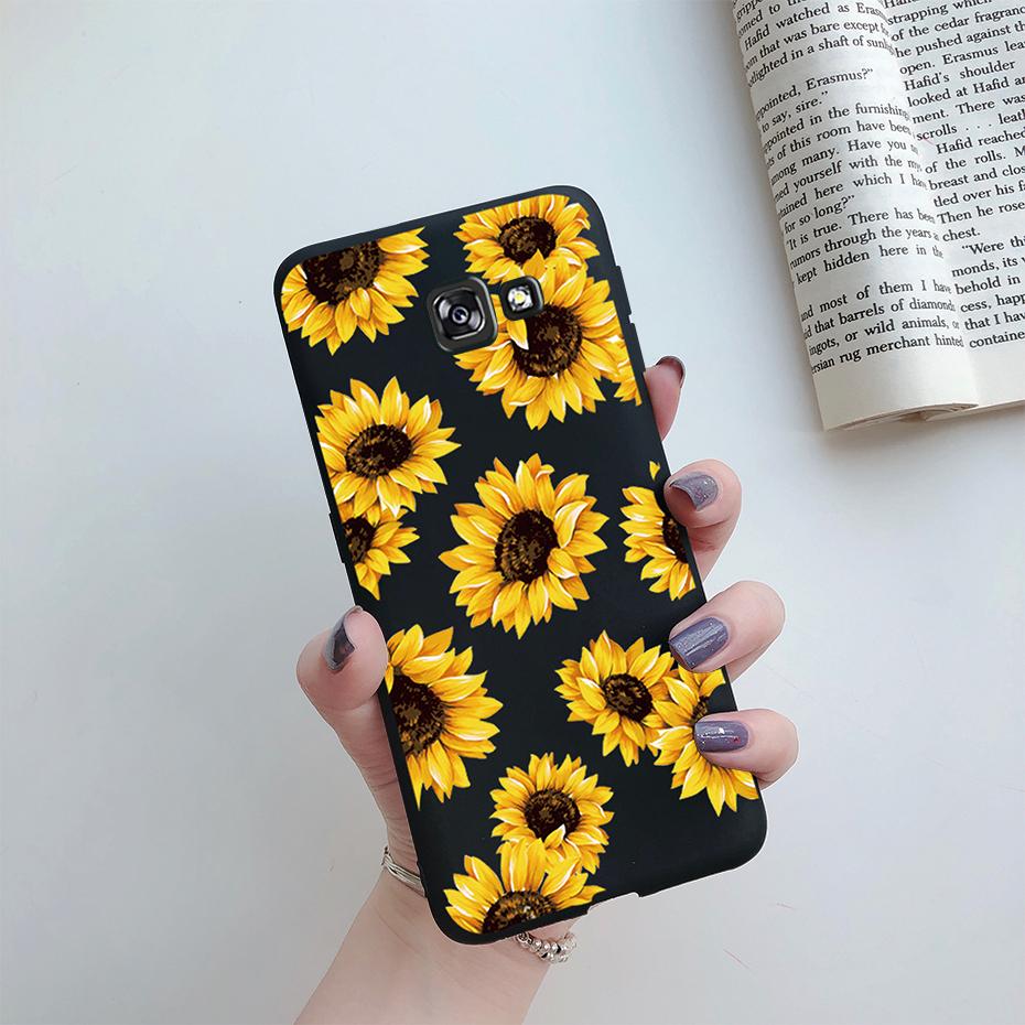 For Samsung Galaxy A5 2016 A510 A5 2017 A520 Case Fashion Sunflower Silicone Soft Phone Case For Samsung A5 A 5 2016 2017 Cover