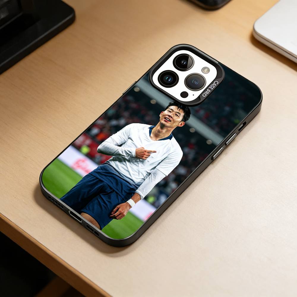 Football S-Son Heung-min  Phone Case For iPhone 17,16,15,14,13,12,11 Plus,Pro Max,XS,Colorful Silver Phone Case Funda Cover