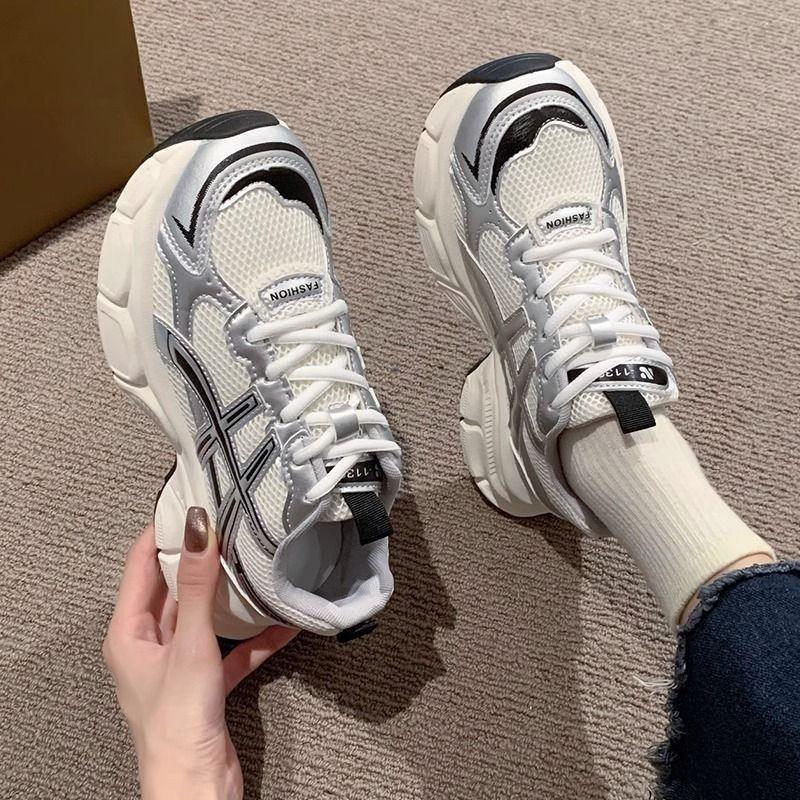 Platform Dad Shoes Spring and Summer New Lightweight Running Fried Street Mesh Breathable Sneakers