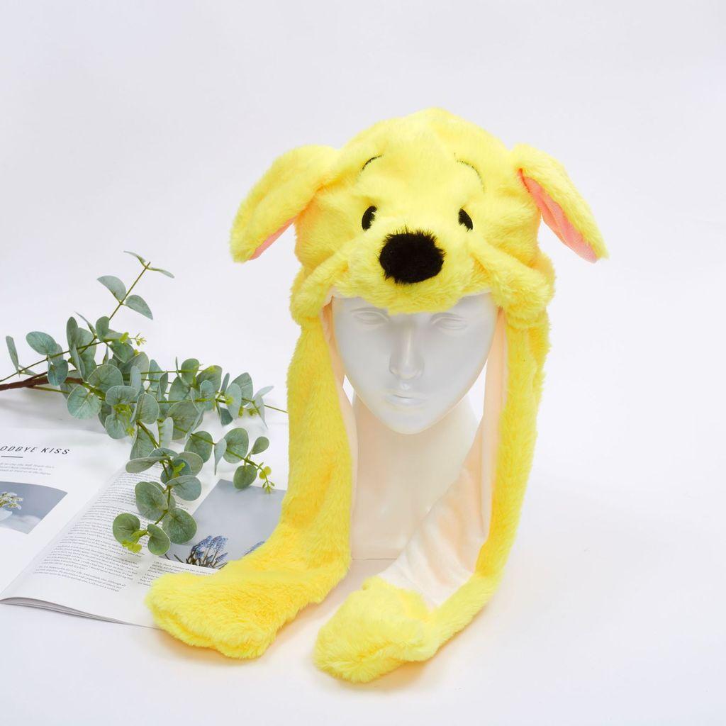 Soft Plush Animal Hat With Moving Ears Childrens Winter Gift For Kids And Teens