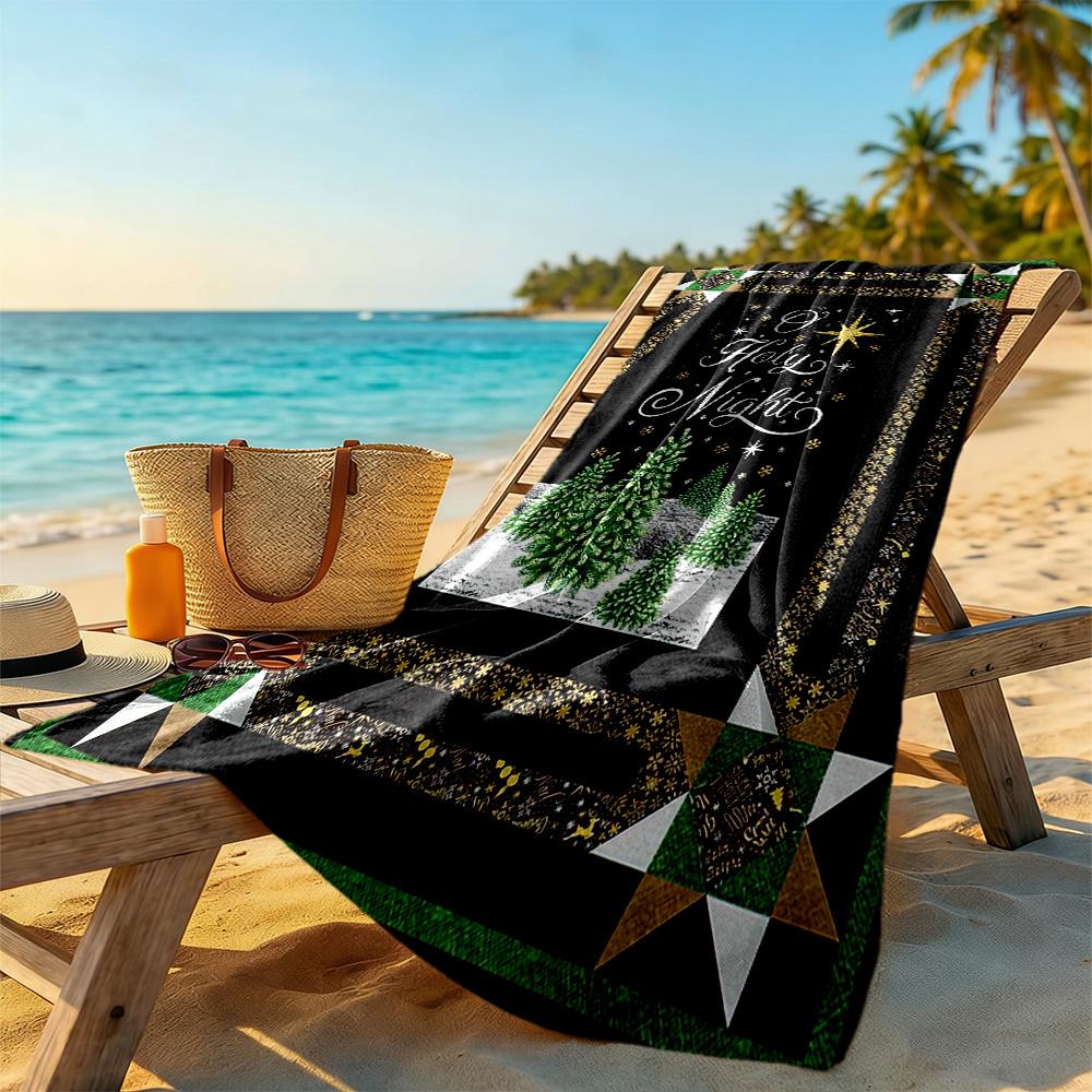 Christmas Beach Towel Soft Durable Quick-Dry Comfortable Lightweight Suitable for Sports, Travel, Swimming, Yoga, Bathroom, Beach, And Pool