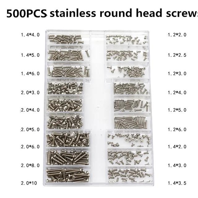 500pcs Mini Screw Nuts Micro Laptop Computer Assemble Repair Screws Fastener Set For Repairing Sunglasses Phone