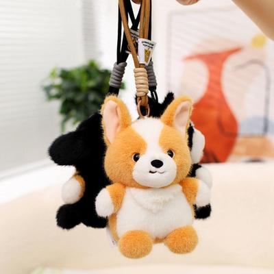 Welpenpuppen Hund Plüsch Anhänger Stofftier Taschenanhänger Husky Corgi Plüsch Shiba Inu Kawaii Hund Stoffschlüsselanhänger Kinderspielzeug