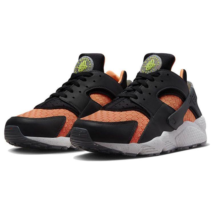 Nike Air Huarache Crater Premium Black Atomic Orange Men Sneakers Anthracite White DQ5013-001