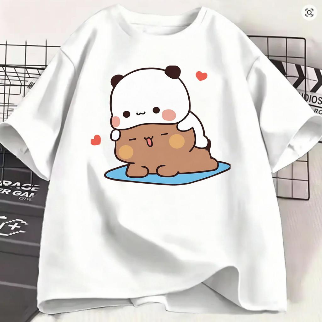 Dudu Bubu Cotton Tshirt For Male Beach Love Vintage T Shirts O Neck Harajuku Tees Oversized Design Clothing