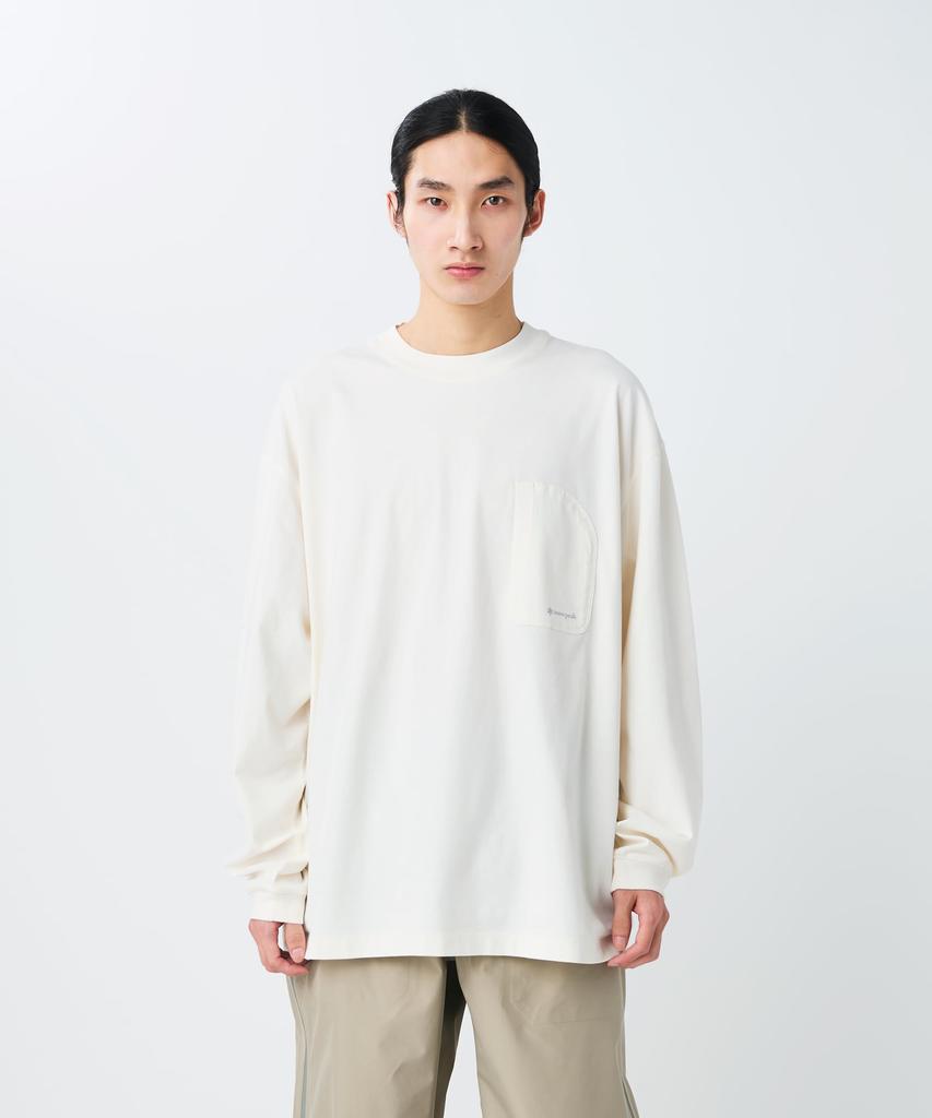 Snow Peak Organic Mercerized Long Sleeve T-Shirt CS-26SU005, Men's/Women's, BLACK, M