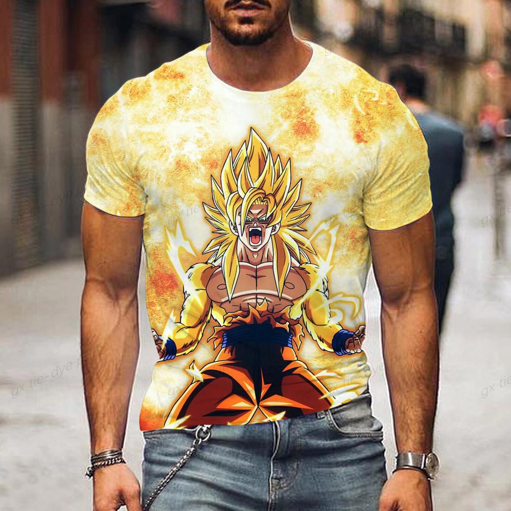 Dragon Ball Z Baby Suit Son Goku dětské letní pánské tričko anime kreslený tisk bílo-černý top pro chlapce a dívky
