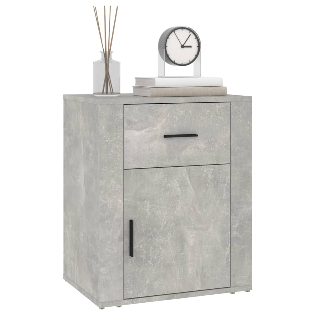 Nightstand Concrete Grey 50x36x60 Cm Particleboard