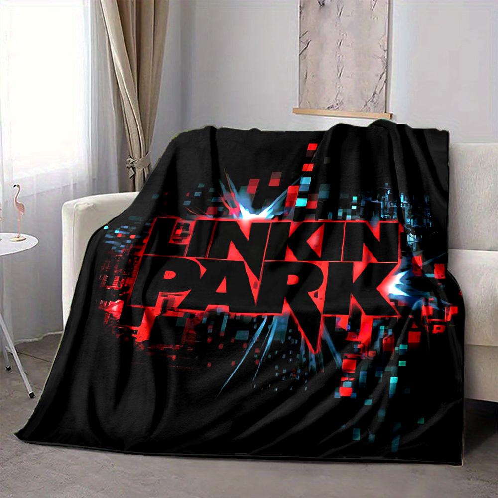 1pc Linkin Park Band Merchandise Blanket Soft All Season Throw with Vibrant Design, Perfect for Home, Travel, and Gifts, Ideal for Naps and Camping