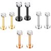 Earring Lip Ring Zircon Helix Tragus Piercing Cartilage Stud Body Jewelry
