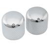 Musiclily Pro 18mm Stahl-Domknöpfe mit Zoll-Positionsmarkierungen für USA E-Gitarren/Bässe, Chrom (2er Set)