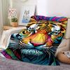 1PC Tiger Print Blanket, Throw For Sofa, Bed, Travel, Camping, Livingroom, And Bed, Printing Blanket With Soft And Warm Fabric Yy250918165