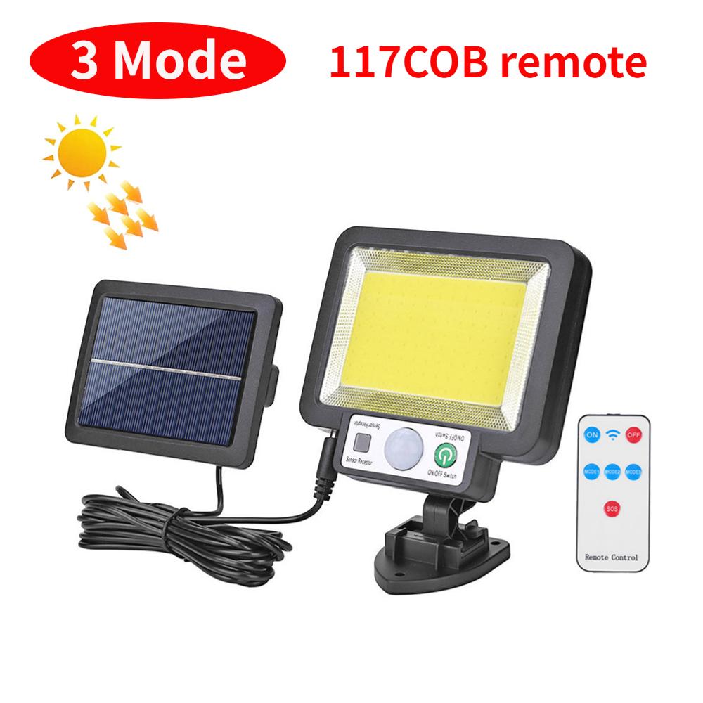 LED Solar Split Wandleuchte 3 Modi Wasserdicht Bewegungssensor Lampe Sicherheit Außen Straßenbeleuchtung Solarleuchte für Garten Wandleuchte