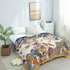 100% Cotton Multi-Layer Muslin Blanket - Breathable Summer Cooling Throw for Single/Double Bed & AC Use
