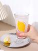 Cute Fruit Glass for Home, Small, Fresh, Transparent, Thickening Drinking Cup, Milk, Coffee, Juice Drink Glass, Commercial Round