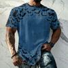 Men's Halloween Print Vintage Texture Short Sleeve T Shirt Loose Breathable Summer Sports Streetwear Casual Everyday Top