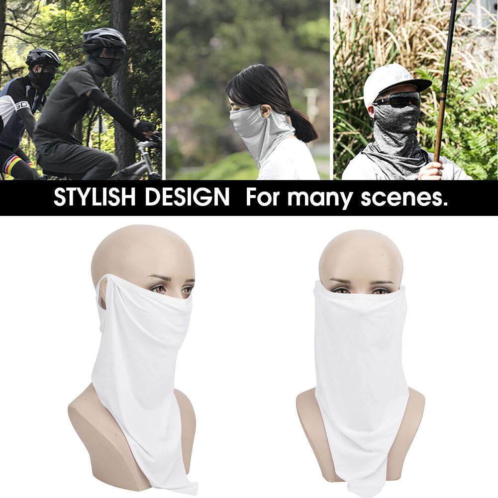 Summer Unisex Seamless Ice Silk Sunscreen Triangular Bandage Moisture Absorption Sweat Releasing Face Shield Hanging