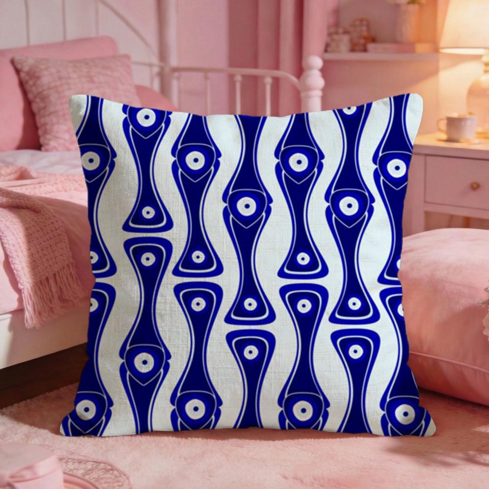 Symbol EEvil Eye Symbol Cushion Cover Premium Comfort Reversible Pillow Cove Two in One Design for Any Room Car Interior