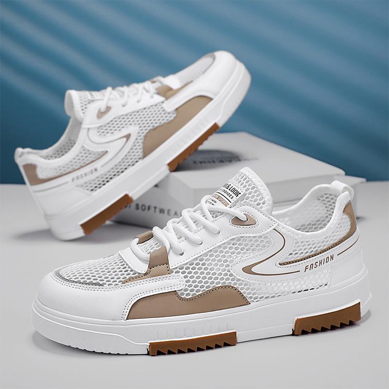 Fashion Men Vulcanized Sneakers Shoes Tennis Sports Casual Breathable Board Shoes Walking Shoes Hollow Out Casual Shoe For Male