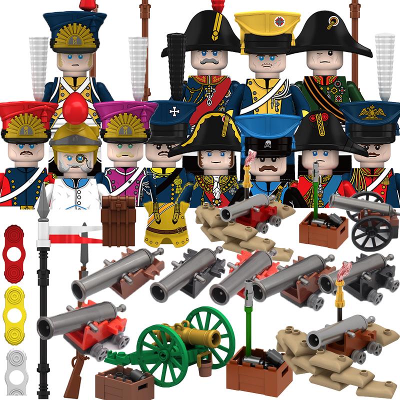Middeleeuwse Napoleontische Oorlog Soldaat Figuren Militair MOC Bouwsteen Ridders Britse Franse Fuselier Geweren Wapen Kinder Speelgoed B08