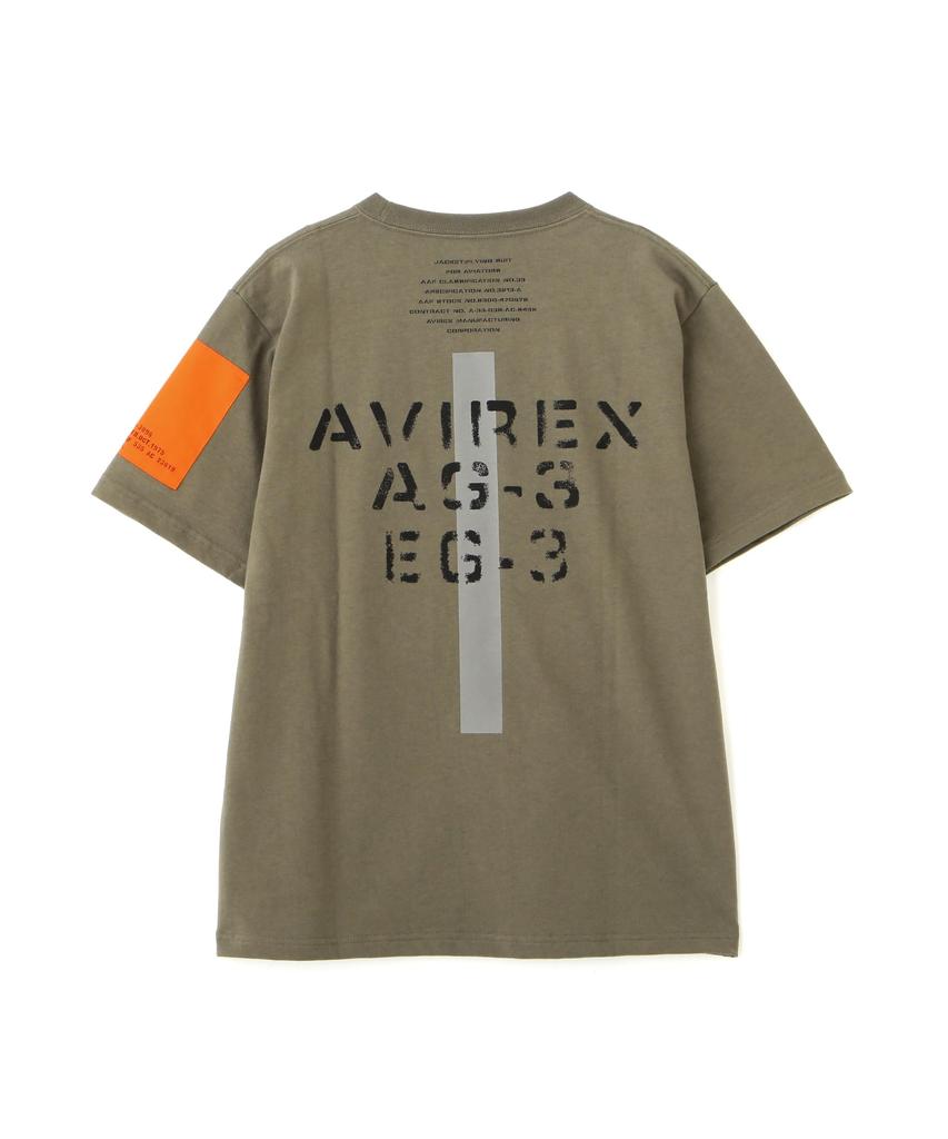 AVIREX REMODEL DESIGN CREW NECK T-SHIRT M olive 783-3934025