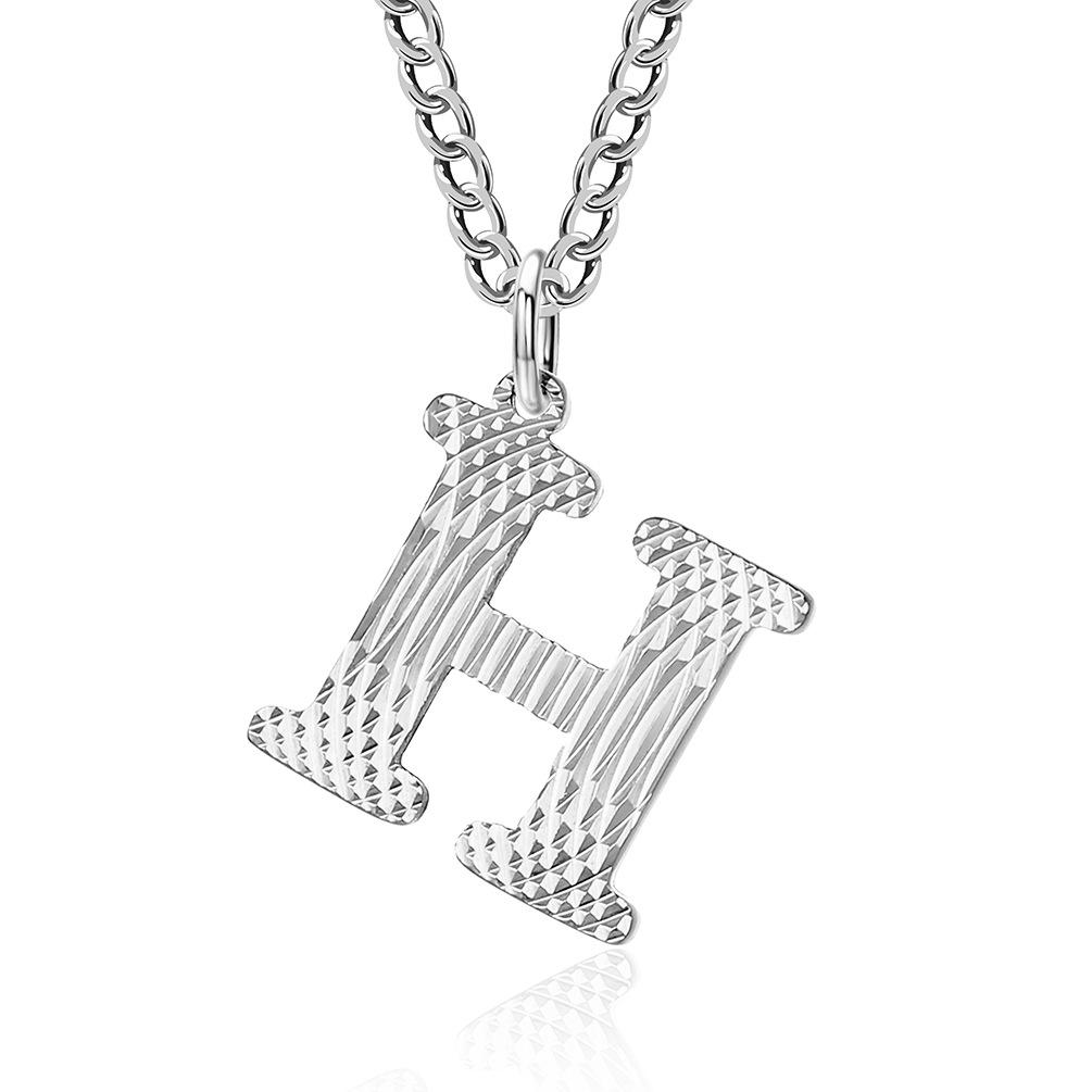 Silver Color Minimalist Initial A-Z Letter Necklace for Women Alphabet Stainless Steel Choker Chains Jewelry Birthday Gift