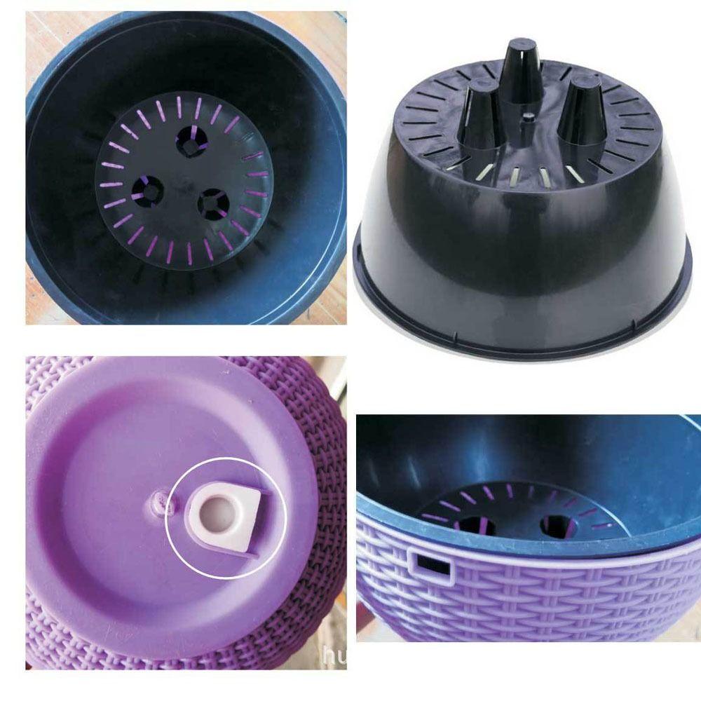 Plastic Woven Plaited Baskets Home Decor Hanging Baskets Garden Decoration Plant Planters  Balcony