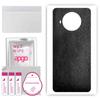 apgo Protective Skin Sticker for the Back Compatible with Xiaomi Redmi Note 9 Pro 5G, Wrap Film, Foil, Vinyl - Pattern Black Leather